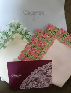 近沢レース　シーズンタオルハンカチ　ハナミズキ　2枚セット