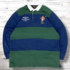 Ralph Lauren ラルフ 長袖 刺繍ロゴ 紺緑 XXL 1138