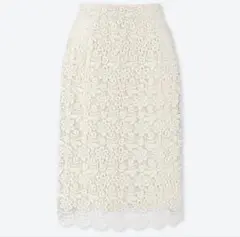 UNIQLO スカート　レース　M ホワイト　新品未使用　タグ付き