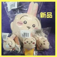 ちいかわ【うさぎだらけくじ】C賞 ぬいぐるみポシェット E賞バッジ