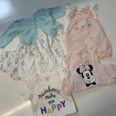 ベビー服セット（ウサギ・ミニー柄）