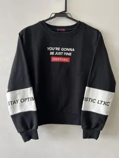 LOVETOXIC ブラック トレーナー M