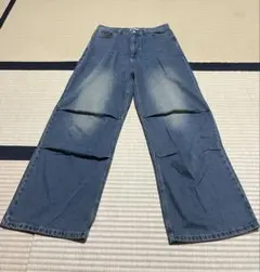 WEGOパラシュートデニムパンツ　 コバルトブルー　Mのサムネイル