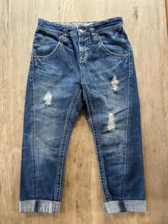 アバハウス　デニム　ダメージ　ヒョウ柄