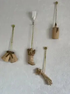 ドイツ　木製オーナメント　4点セット