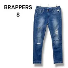 ブラッパーズ　ビッグジョン　デニム　スキニー　ダメージ　Ｓ　ストレッチ　ブルー