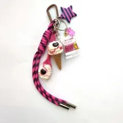 じゃらじゃらキーホルダー　バッグチャーム　キーチャーム　パラコード　アイス