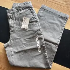 縦横ストレッチ チノワイドパンツ M グレイッシュブラウンのサムネイル