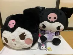 新品未使用 クロミ黒猫コスプレお誕生日BIG ぬいぐるみ 寝そべり