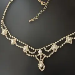 パールクリスタルネックレス