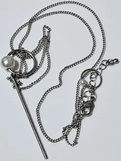 ★★新品★シルバー 系✨パール付き✨ ネックレス★★
