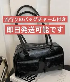 【チャーム付き未使用】ショルダーバッグ トートバッグ ハンドバッグ Y2K 韓国