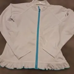 ホワイト フリル付き ラッシュガード