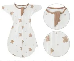 ベビースワドル クマと星のデザイン