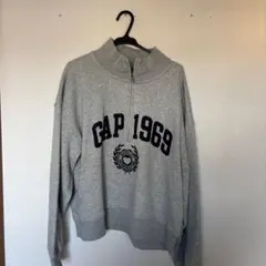GAP 1969 ハーフジップ スウェット グレー L