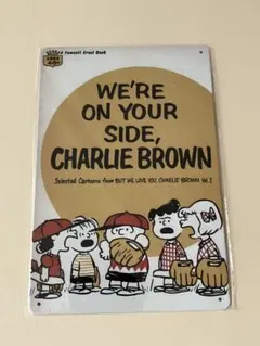 PEANUTS スヌーピー チャーリーブラウン ブリキ看板 メタルプレート