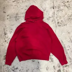 ～90s スウェット パーカー 赤 S 古着 無地 フーディー ボックス