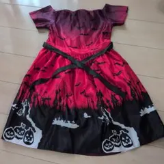 ハロウィン柄 ドレス ワンピース 子供服140サイズ