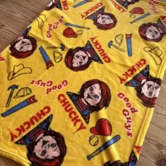 新品 チャイルドプレイ チャッキー ブランケット 70×100cm 黄 アベイル
