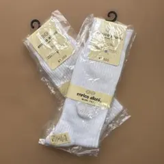☆《新品未開封》enrico alloni ホワイトソックス ２足セット