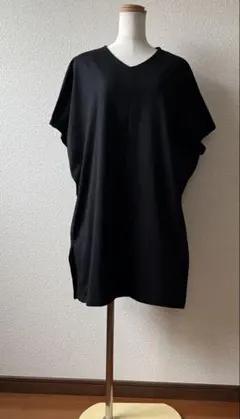 無印良品　清涼ＵＶカットチュニック　ブラックM オーバーサイズのサムネイル