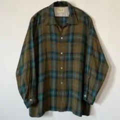 60's ヴィンテージ Arrow オンブレ レーヨン オープンカラー シャツ