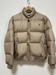 【レア】90s Polo Ralph Lauren ベージュダウンジャケット/L