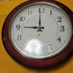 Small World 掛時計 RHYTHM ブラウン 30cm