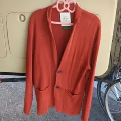 ikka カーディガン オレンジ Lサイズ
