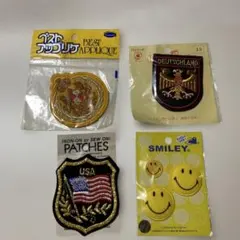 アイロン接着ワッペン　4点まとめて