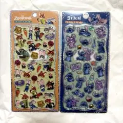 正規品 ズートピア スティッチ プチドロップステッカー 2枚セット