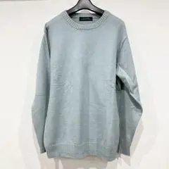 2422-1○ ナノユニバース 長袖 ニット セーター グレー Lサイズ