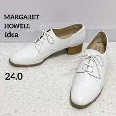 MARGARET HOWELL idea レースアップシューズ ホワイトレザーのサムネイル