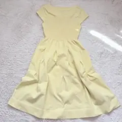 春カラー✨セルフォード　ホールガーメントニットワンピース　36 イエロー　黄色