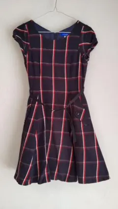 バーバリーブルーレーベルクレストブリッジ チェックワンピース