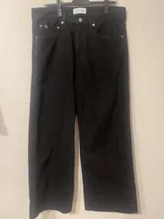 Calvin Klein Jeans ブラック ワイドレッグデニム