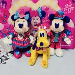 【匿名配送】　パルパルーザ　ぬいぐるみバッジ　ミニー　ミッキー　プルート
