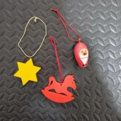 クリスマス木製オーナメントセット