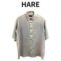 HARE 半袖シャツ トップス ベージュ系 無地 ミニマル シンプル 夏