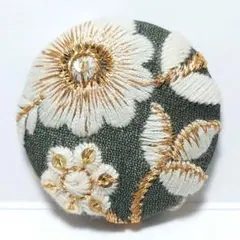 インド刺繍　№3258　カーキゴールド　㊳ミリ