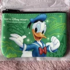ディズニー　ポーチ　チケット柄　ドナルド　ランダム
