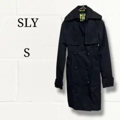 SLY（スライ）ダブルボタン ロングコート 裏地総柄S 大きめ襟のサムネイル