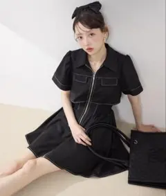 rienda バストフレアミニワンピースのサムネイル