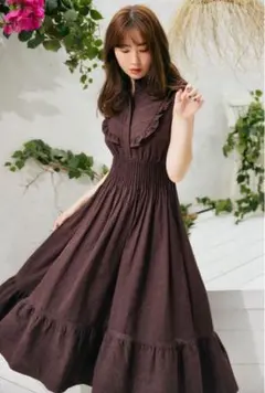 herlipto Paisley Cotton Lace Long Dress