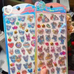 エンジェルブルー　ぷっくりシール　2枚