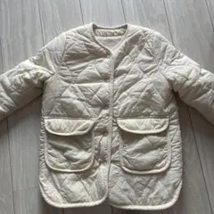 アイボリー キルティングジャケット 2ポケット