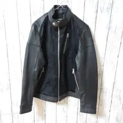 こ*迎様 【美品】ラトルトラップ シングルライダース LL 羊革 緑 シープレザ RATTLE TRAP 革ジャン ライダース SHEEP LEATHER/シープレザー