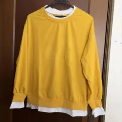 ミッキーマウス エンボス加工 長袖トップス