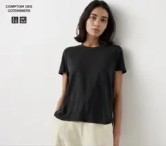 コントワーデコトニエ　リネンクールネックT