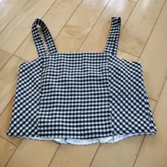 美品　GU ビスチェ　チェック　Mのサムネイル
